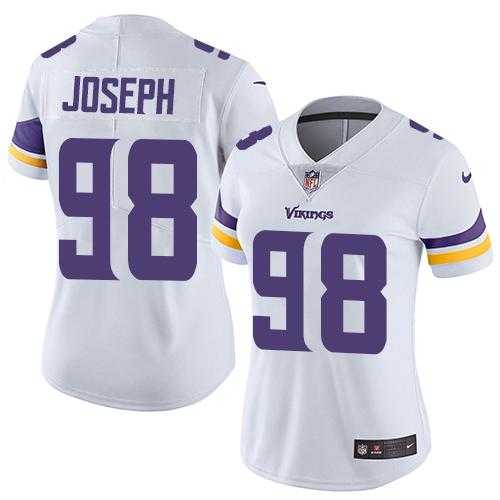 Women's Nike Minnesota Vikings #98 Linval Joseph White Stitched NFL Vapor Untouchable Limited Jersey