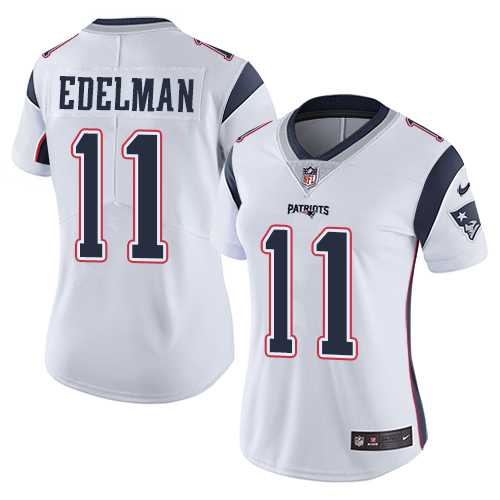 Women's Nike New England Patriots #11 Julian Edelman White Stitched NFL Vapor Untouchable Limited Jersey Women's Nike New England Patriots #11 Julian Edelman White Stitched NFL Vapor Untouchable Limited Jersey