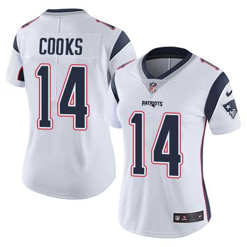 Women's Nike New England Patriots #14 Brandin Cooks White Stitched NFL Vapor Untouchable Limited Jersey