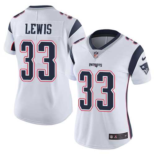 Women's Nike New England Patriots #33 Dion Lewis White Stitched NFL Vapor Untouchable Limited Jersey