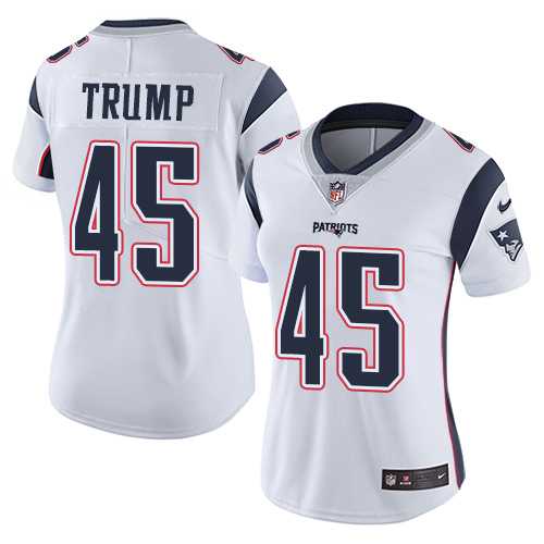 Women's Nike New England Patriots #45 Donald Trump White Stitched NFL Vapor Untouchable Limited Jersey