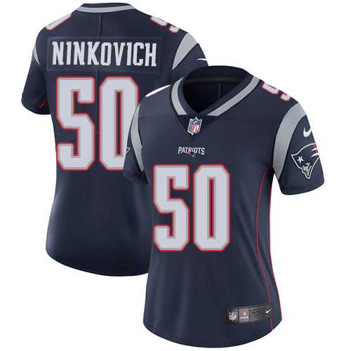 Women's Nike New England Patriots #50 Rob Ninkovich Navy Blue Team Color Stitched NFL Vapor Untouchable Limited Jersey