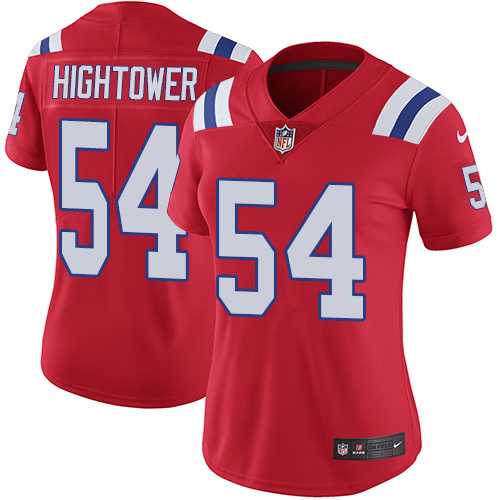 Women's Nike New England Patriots #54 Dont'a Hightower Red Alternate Stitched NFL Vapor Untouchable Limited Jersey