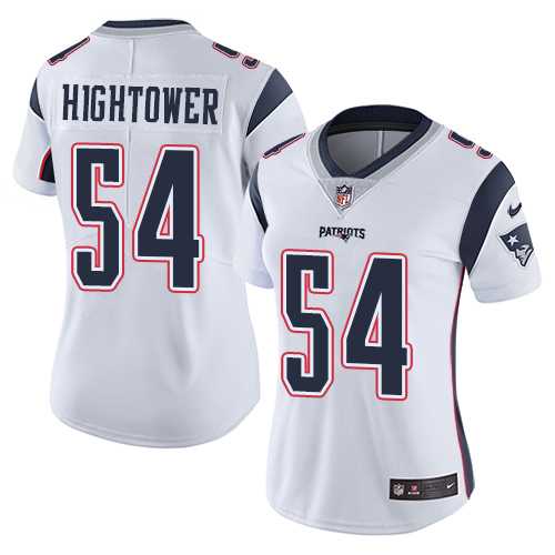 Women's Nike New England Patriots #54 Dont'a Hightower White Stitched NFL Vapor Untouchable Limited Jersey
