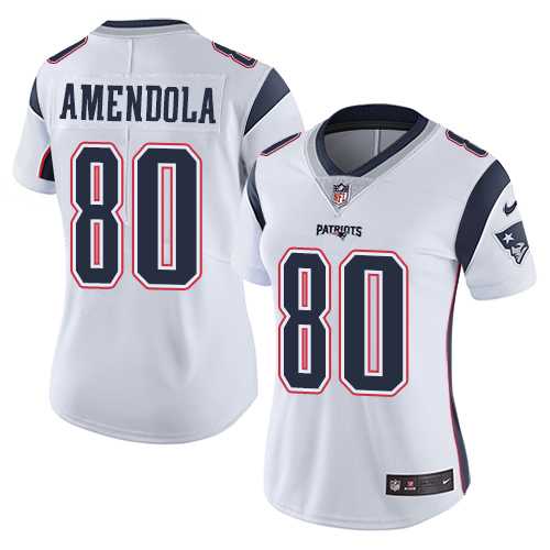 Women's Nike New England Patriots #80 Danny Amendola White Stitched NFL Vapor Untouchable Limited Jersey