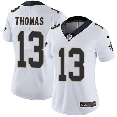 Women's Nike New Orleans Saints #13 Michael Thomas White Stitched NFL Vapor Untouchable Limited Jersey Women's Nike New Orleans Saints #13 Michael Thomas White Stitched NFL Vapor Untouchable Limited Jersey