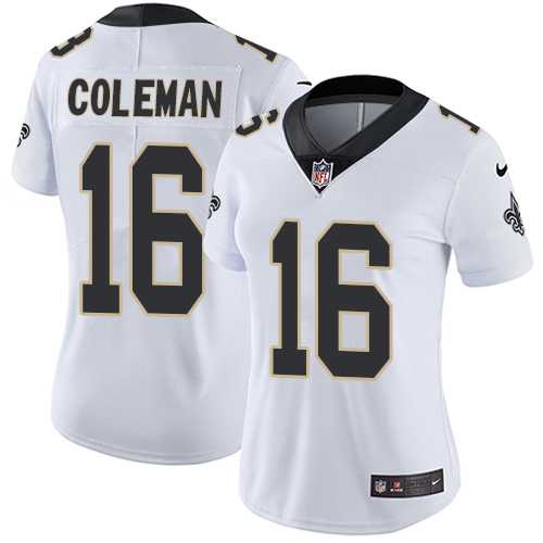Women's Nike New Orleans Saints #16 Brandon Coleman White Stitched NFL Vapor Untouchable Limited Jersey Women's Nike New Orleans Saints #16 Brandon Coleman White Stitched NFL Vapor Untouchable Limited Jersey