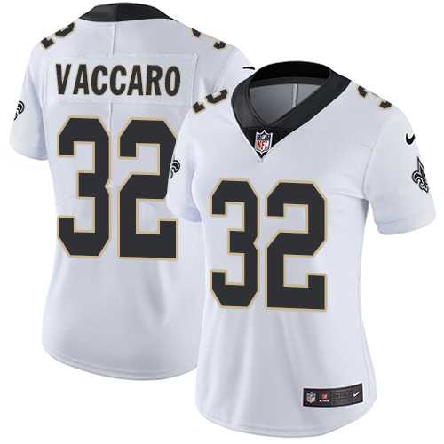 Women's Nike New Orleans Saints #32 Kenny Vaccaro White Stitched NFL Vapor Untouchable Limited Jersey
