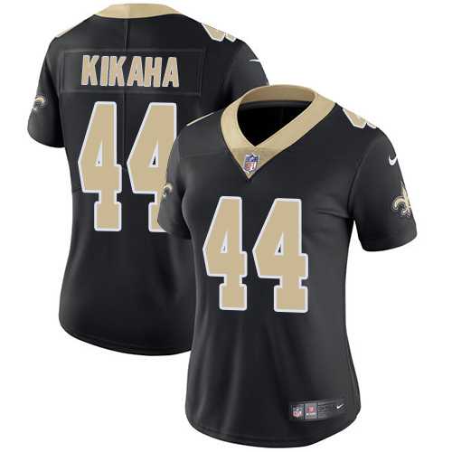 Women's Nike New Orleans Saints #44 Hau'oli Kikaha Black Team Color Stitched NFL Vapor Untouchable Limited Jersey