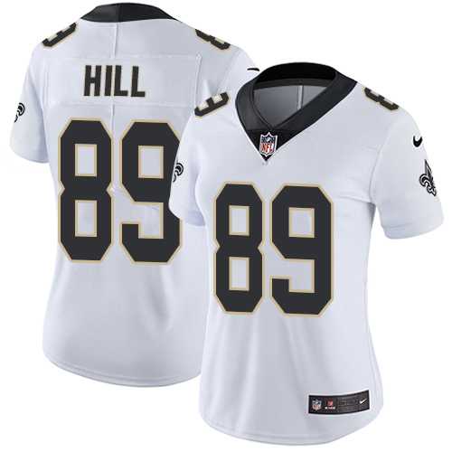 Women's Nike New Orleans Saints #89 Josh Hill White Stitched NFL Vapor Untouchable Limited Jersey