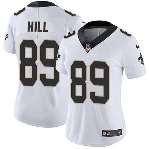 Women's Nike New Orleans Saints #89 Josh Hill White Stitched NFL Vapor Untouchable Limited Jersey Women's Nike New Orleans Saints #89 Josh Hill White Stitched NFL Vapor Untouchable Limited Jersey