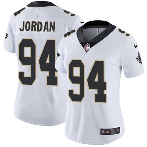 Women's Nike New Orleans Saints #94 Cameron Jordan White Stitched NFL Vapor Untouchable Limited Jersey