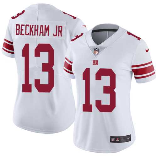 Women's Nike New York Giants #13 Odell Beckham Jr White Stitched NFL Vapor Untouchable Limited Jersey