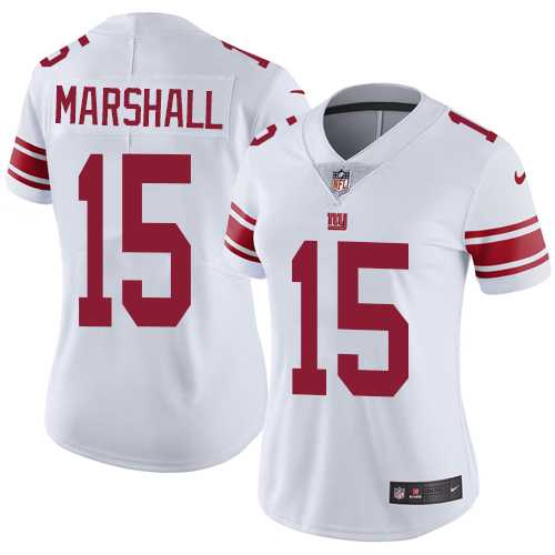 Women's Nike New York Giants #15 Brandon Marshall White Stitched NFL Vapor Untouchable Limited Jersey