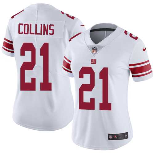 Women's Nike New York Giants #21 Landon Collins White Stitched NFL Vapor Untouchable Limited Jersey