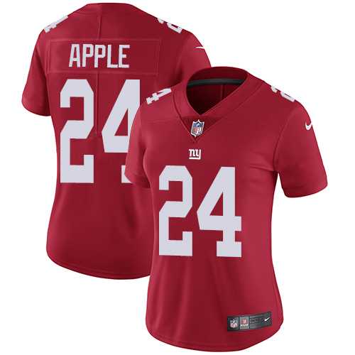 Women's Nike New York Giants #24 Eli Apple Red Alternate Stitched NFL Vapor Untouchable Limited Jersey