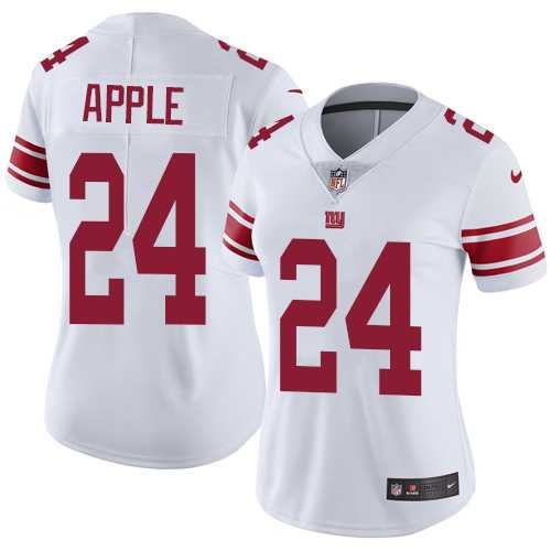 Women's Nike New York Giants #24 Eli Apple White Stitched NFL Vapor Untouchable Limited Jersey Women's Nike New York Giants #24 Eli Apple White Stitched NFL Vapor Untouchable Limited Jersey