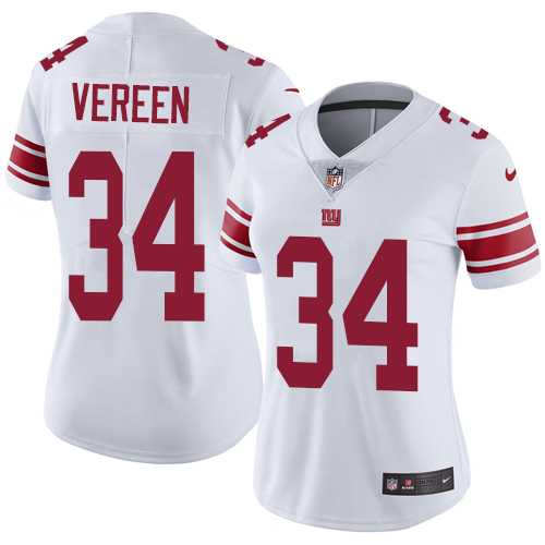 Women's Nike New York Giants #34 Shane Vereen White Stitched NFL Vapor Untouchable Limited Jersey