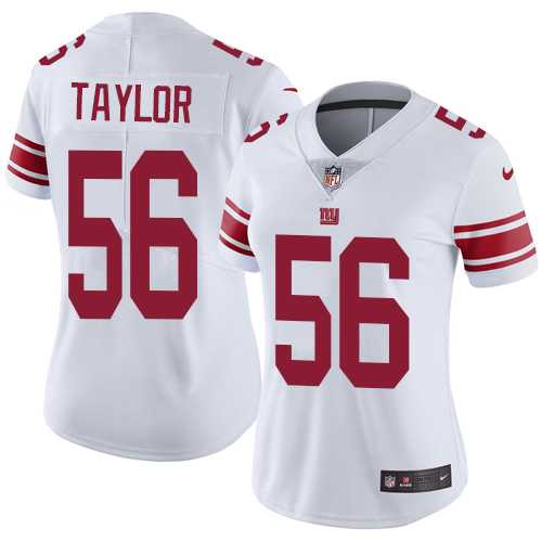 Women's Nike New York Giants #56 Lawrence Taylor White Stitched NFL Vapor Untouchable Limited Jersey
