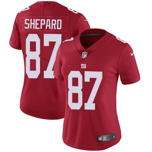 Women's Nike New York Giants #87 Sterling Shepard Red Alternate Stitched NFL Vapor Untouchable Limited Jersey