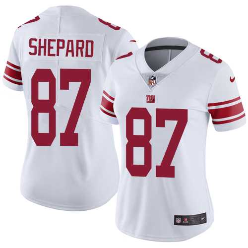 Women's Nike New York Giants #87 Sterling Shepard White Stitched NFL Vapor Untouchable Limited Jersey