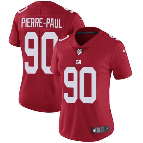 Women's Nike New York Giants #90 Jason Pierre-Paul Red Alternate Stitched NFL Vapor Untouchable Limited Jersey
