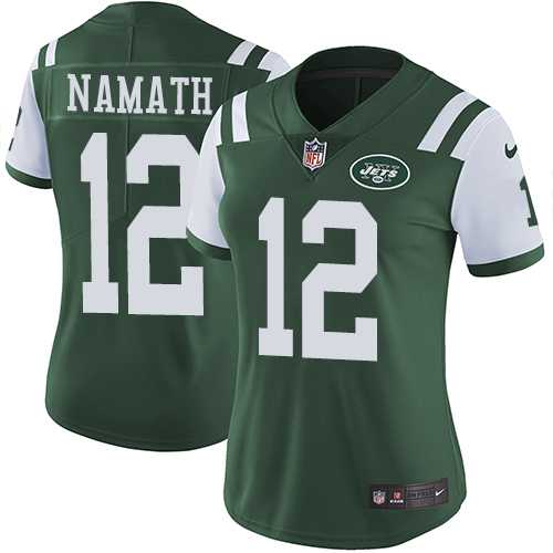 Women's Nike New York Jets #12 Joe Namath Green Team Color Stitched NFL Vapor Untouchable Limited Jersey Women's Nike New York Jets #12 Joe Namath Green Team Color Stitched NFL Vapor Untouchable Limited Jersey
