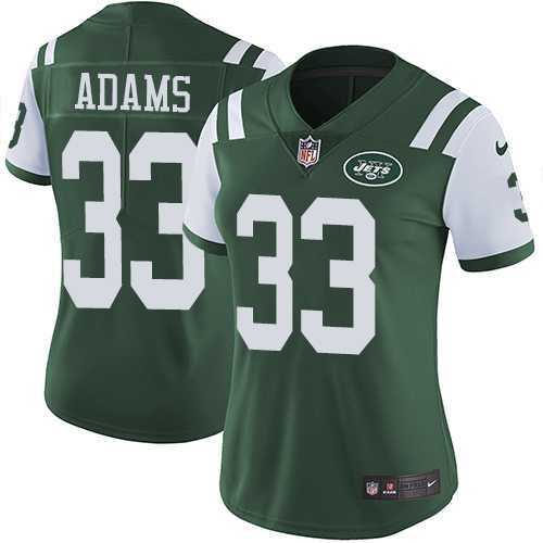 Women's Nike New York Jets #33 Jamal Adams Green Team Color Stitched NFL Vapor Untouchable Limited Jersey