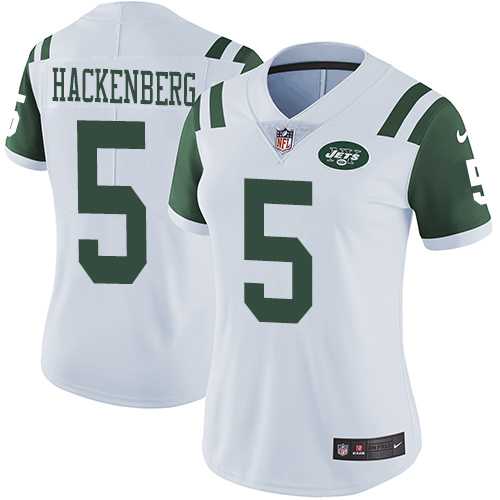 Women's Nike New York Jets #5 Christian Hackenberg White Stitched NFL Vapor Untouchable Limited Jersey Women's Nike New York Jets #5 Christian Hackenberg White Stitched NFL Vapor Untouchable Limited Jersey
