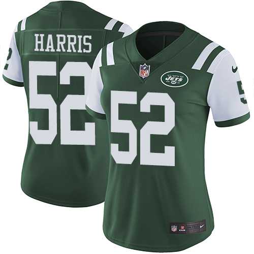 Women's Nike New York Jets #52 David Harris Green Team Color Stitched NFL Vapor Untouchable Limited Jersey