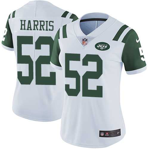 Women's Nike New York Jets #52 David Harris White Stitched NFL Vapor Untouchable Limited Jersey