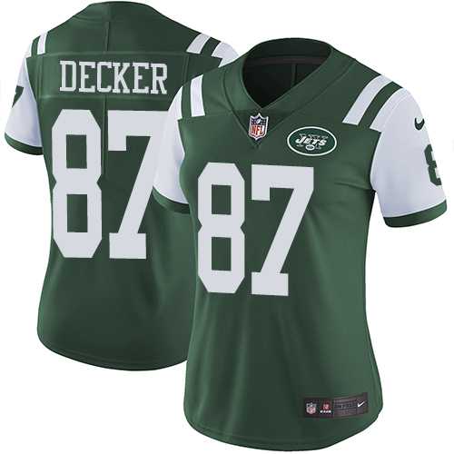Women's Nike New York Jets #87 Eric Decker Green Team Color Stitched NFL Vapor Untouchable Limited Jersey