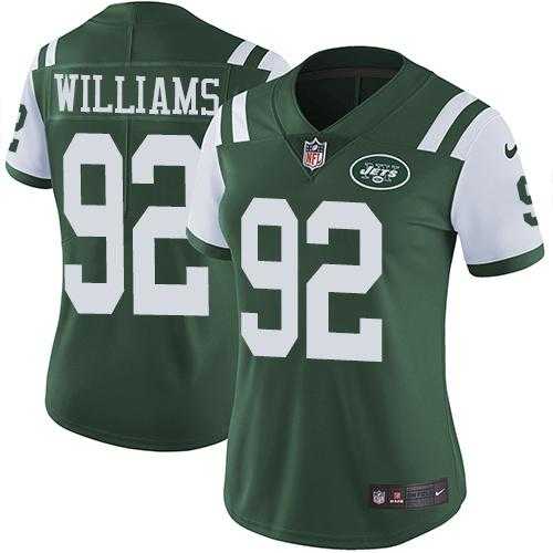 Women's Nike New York Jets #92 Leonard Williams Green Team Color Stitched NFL Vapor Untouchable Limited Jersey