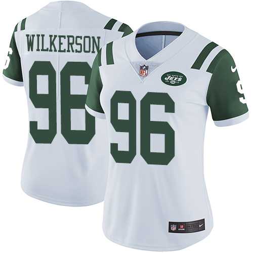 Women's Nike New York Jets #96 Muhammad Wilkerson White Stitched NFL Vapor Untouchable Limited Jersey
