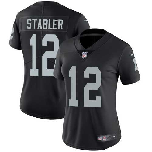 Women's Nike Oakland Raiders #12 Kenny Stabler Black Team Color Stitched NFL Vapor Untouchable Limited Jersey Women's Nike Oakland Raiders #12 Kenny Stabler Black Team Color Stitched NFL Vapor Untouchable Limited Jersey