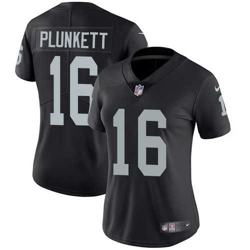 Women's Nike Oakland Raiders #16 Jim Plunkett Black Team Color Stitched NFL Vapor Untouchable Limited Jersey