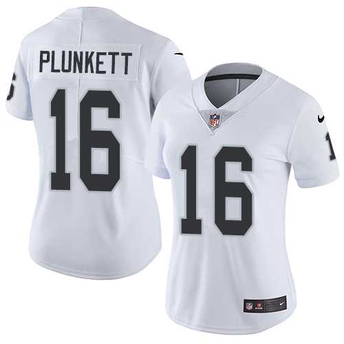 Women's Nike Oakland Raiders #16 Jim Plunkett White Stitched NFL Vapor Untouchable Limited Jersey