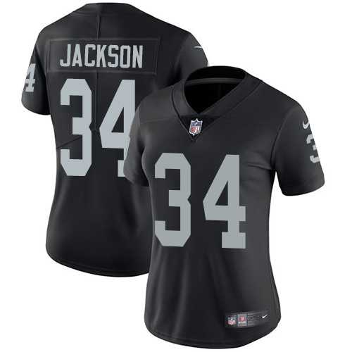 Women's Nike Oakland Raiders #34 Bo Jackson Black Team Color Stitched NFL Vapor Untouchable Limited Jersey Women's Nike Oakland Raiders #34 Bo Jackson Black Team Color Stitched NFL Vapor Untouchable Limited Jersey