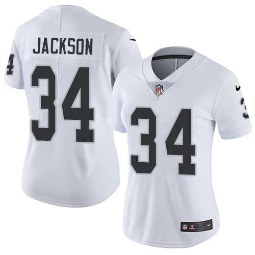 Women's Nike Oakland Raiders #34 Bo Jackson White Stitched NFL Vapor Untouchable Limited Jersey