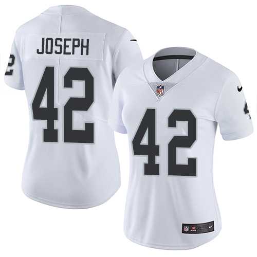 Women's Nike Oakland Raiders #42 Karl Joseph White Stitched NFL Vapor Untouchable Limited Jersey