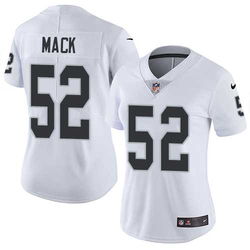 Women's Nike Oakland Raiders #52 Khalil Mack White Stitched NFL Vapor Untouchable Limited Jersey Women's Nike Oakland Raiders #52 Khalil Mack White Stitched NFL Vapor Untouchable Limited Jersey
