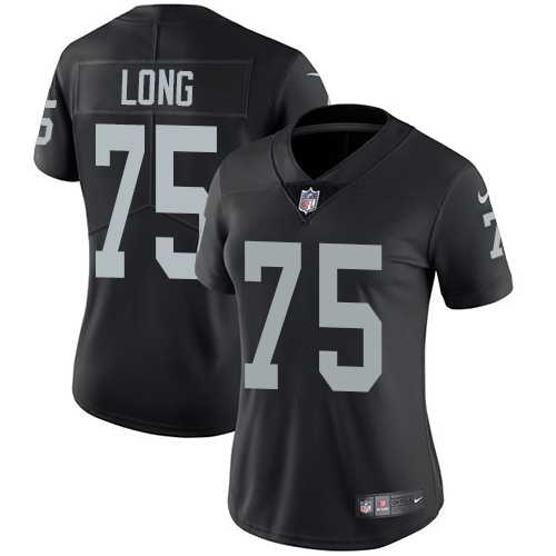 Women's Nike Oakland Raiders #75 Howie Long Black Team Color Stitched NFL Vapor Untouchable Limited Jersey