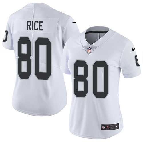 Women's Nike Oakland Raiders #80 Jerry Rice White Stitched NFL Vapor Untouchable Limited Jersey