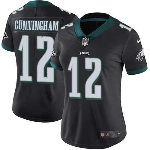 Women's Nike Philadelphia Eagles #12 Randall Cunningham Black Alternate Stitched NFL Vapor Untouchable Limited Jersey