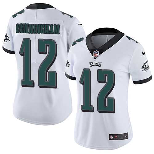 Women's Nike Philadelphia Eagles #12 Randall Cunningham White Stitched NFL Vapor Untouchable Limited Jersey