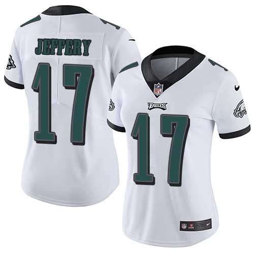 Women's Nike Philadelphia Eagles #17 Alshon Jeffery White Stitched NFL Vapor Untouchable Limited Jersey