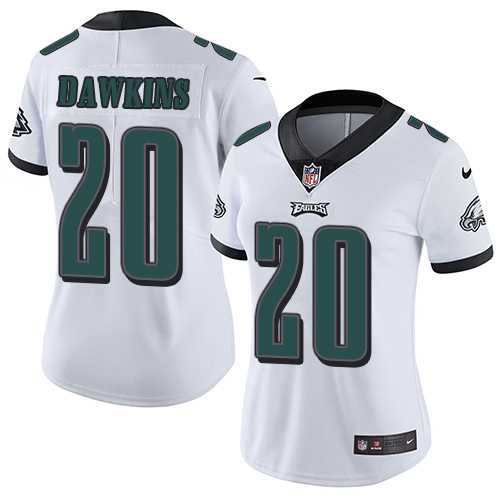 Women's Nike Philadelphia Eagles #20 Brian Dawkins White Stitched NFL Vapor Untouchable Limited Jersey