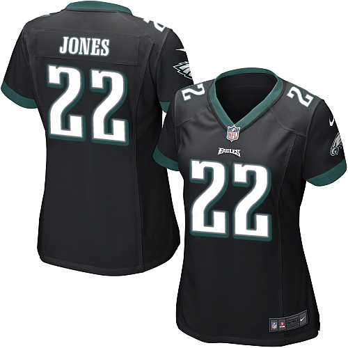 Women's Nike Philadelphia Eagles #22 Sidney Jones Black Alternate Stitched NFL New Elite Jersey