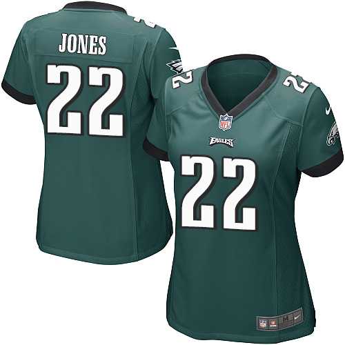 Women's Nike Philadelphia Eagles #22 Sidney Jones Midnight Green Team Color Stitched NFL New Elite Jersey