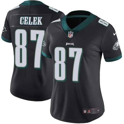 Women's Nike Philadelphia Eagles #87 Brent Celek Black Alternate Stitched NFL Vapor Untouchable Limited Jersey Women's Nike Philadelphia Eagles #87 Brent Celek Black Alternate Stitched NFL Vapor Untouchable Limited Jersey